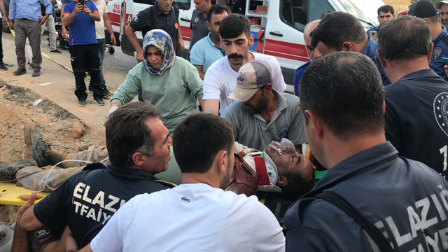 Elazığ'da göçük altında kalan işçi ağır yaralandı - Resim: 0