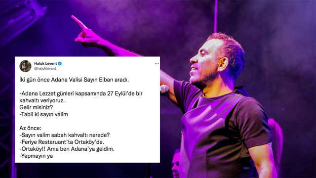 Okuyan kahkaha atıyor Adana etkinliğine davet etti Haluk Levent yanlış şehre gitti valiyle diyaloğu komedi - Resim: 0