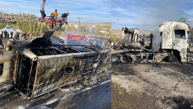 Ağrı'daki kazada kimlikler zor belirlendi! Yanarak ölen 6 kişinin ismi açıklandı 1 kişi hala belirsiz - Resim: 1