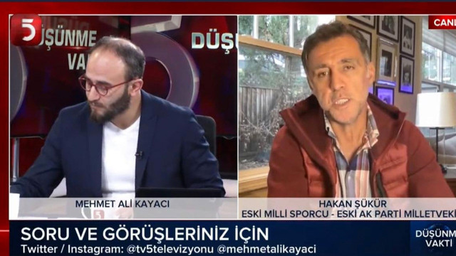 Hakan Şükür'ü canlı yayına çıkaran TV5 suçu sunucuya yıktı! Osman Öcalan TRT göndermesi olay oldu - Resim: 0