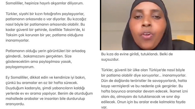 İstanbul İstiklal bombacısı Somalili mi? Ablası diye tanıttıkları videonun aslı çıktı - Resim: 1