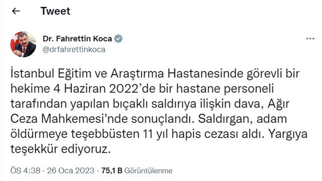 Hastane personeli Hekime saldırmıştı! Bakan Koca aldığı cezayı duyurdu - Resim: 0