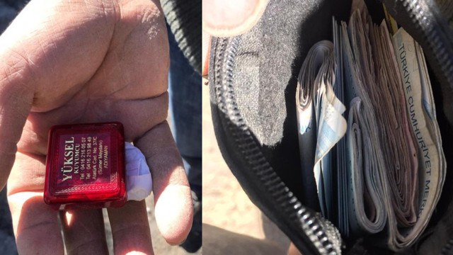 Enkazda bulduğu çantayı sahibine teslim etti - Resim: 0