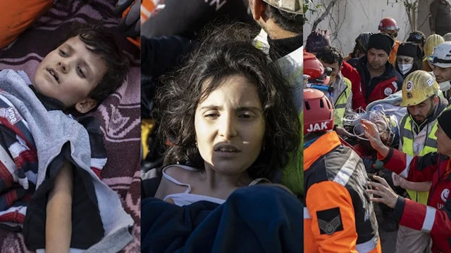 228. saatte Hatay'daki enkazdan anne ve iki çocuğu sağ kurtarıldı! - Resim: 0