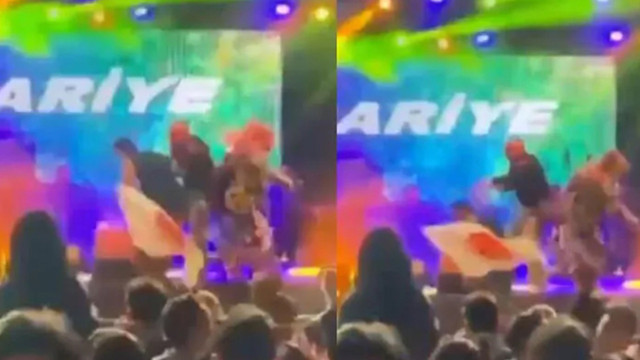 Kibariye konserde sahneden düştü: Hastanelik oldu! O anlar saniye saniye kamerada - Resim: 0