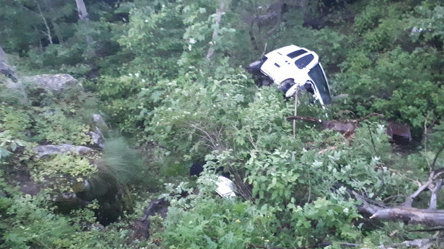 Artvin'de uçuruma yuvarlanan kamyonetin sürücüsü öldü - Resim: 0