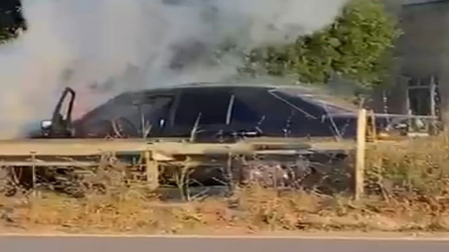 Sakarya'da seyir halindeki otomobil alev alev yandı! - Resim: 0