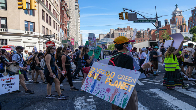 New York'ta vegan gruplardan protesto! Dünyaca ünlü markaları protesto ettiler - Resim: 1