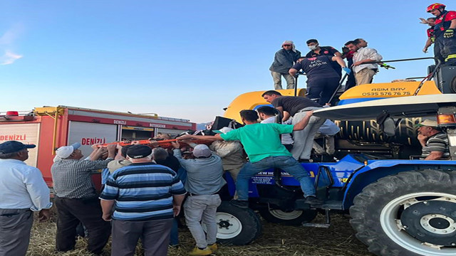 Denizli'de korkunç olay! Ayaklarını döverbiçere kaptırdı - Resim: 0