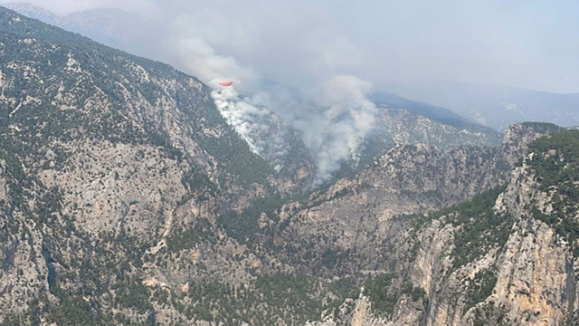 Karanlıkdere Kanyonu'nda orman yangını çıktı! Bölgeye araçla ulaşım yok - Resim: 0