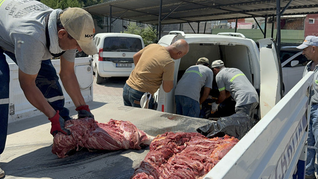 Adana'da 1,5 ton tek tırnaklı hayvan eti ele geçirildi - Resim: 0