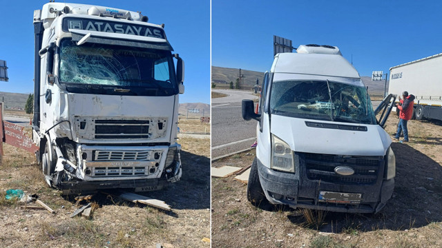 Ağrı'da kaza: Tır ile minibüs çarpıştı, 1 kişi hayatını kaybetti - Resim: 0