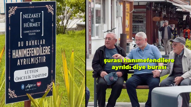 Çorum belediyesi kadınlara özel bank koydu! AK partili başkan o banklarda erkek görünce... - Resim: 1