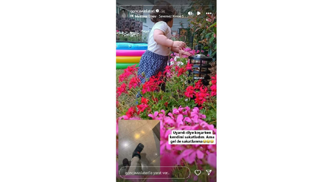 Ünlü oyuncu Gonca Vuslateri kızına koşarken ayağını sakatladı... - Resim: 0