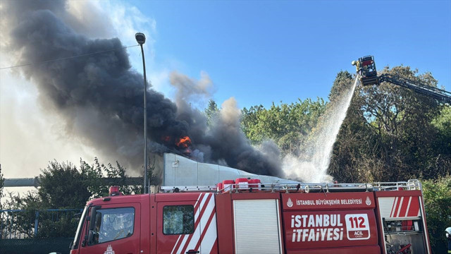 Pendik'te İSKİ'ye ait arıtma tesisinde yangın - Resim: 1