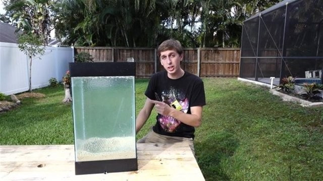 Çılgın adam sınır tanımıyor! Akvaryuma alüminyum döktü ve - Resim: 1