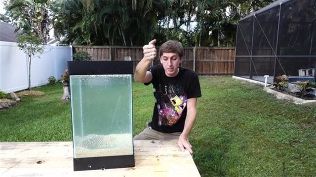 Çılgın adam sınır tanımıyor! Akvaryuma alüminyum döktü ve - Resim: 3