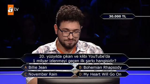 ATV'nin Kim Milyoner Olmak İster'de 1 milyar izlenme sorusu herkesi terletti! - Resim: 1