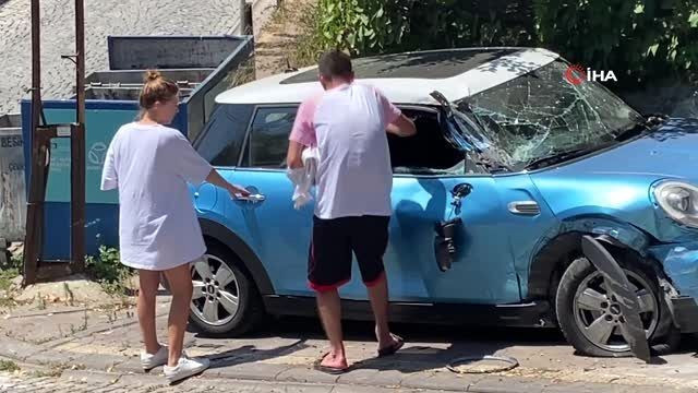 Youtuber Bilge Su Işık'ın aracına kepçe çarptı lüks aracı perte döndü - Resim: 2