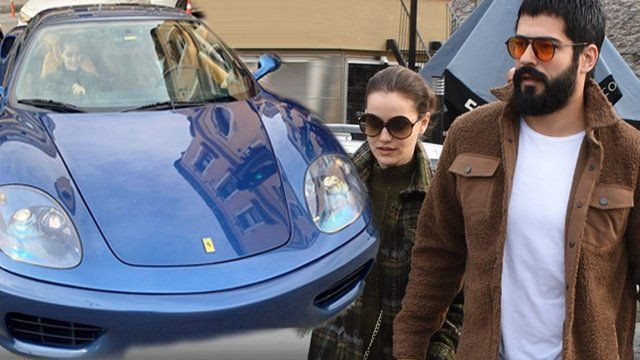 Fahriye Evcen ve Burak Özçivit yeni lüks otomobilleriyle boğaz turu attı - Resim: 1