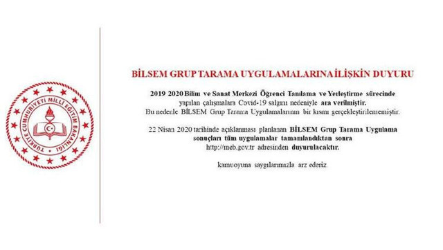 BİLSEM sonuçları 2020 1. sınıf BİLSEM sonuç ekranı açıklandı mı? - Resim: 0