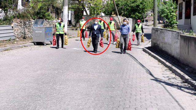 Dilovası Belediye ilçedeki 16 bin haneye 250 ton patates ve soğan dağıtıyor - Resim: 1