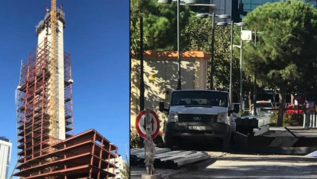 Depreme Bayraklı'daki gökdelenin en tepesinde yakalanan işçi düşerek öldü - Resim: 0