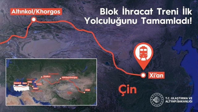 Bakan Karaismailoğlu: Çin ihracat treni Çerkezköy'den Xi'an'a kesintisiz yolculuğunu tamamladı - Resim: 0