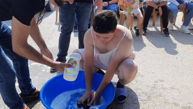 Bursa'da damada yaptıkları pes dedirtti! Tayt giydirip kadın atletiyle oynattılar - Resim: 1