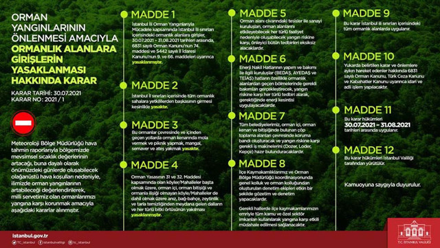 İstanbul'da yasak geldi! Yaz sonuna kadar ormanlara girilemeyecek! - Resim: 0