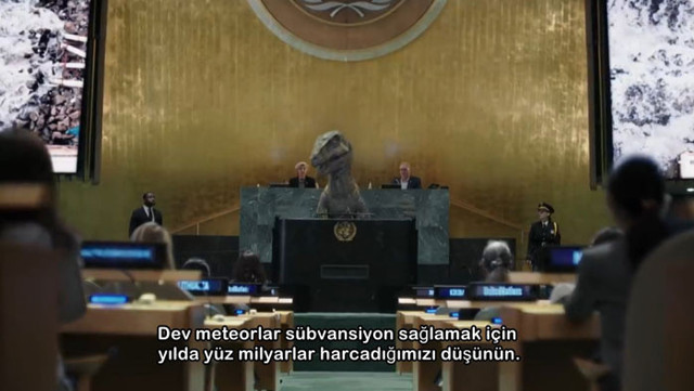 Birleşmiş Milletler Genel Kurulu'nda 'dinazor' seslendi - Resim: 0