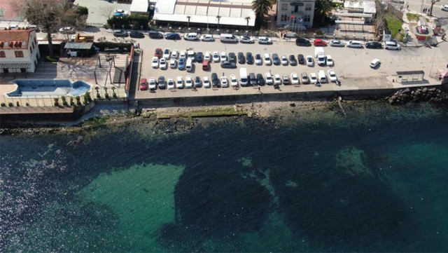 Mudanya'da deniz çekilince ortaya çıktı sahilde yürüyenleri hüzne boğdu - Resim: 1