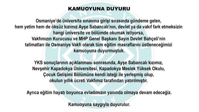 Üniversite sınavı girişinde Türkiye'yi ağlatan Ayşe Sabancalı'dan haber var - Resim: 0