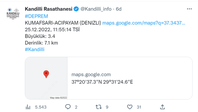 Denizli'de deprem oldu! Kandilli Rasathanesi'nden açıklama var - Resim: 0