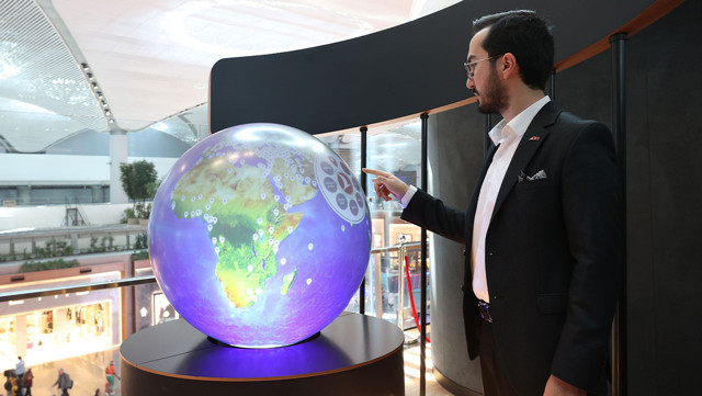 THY, "Flight Tracker" dijital küresini yolcuların kullanımına sundu - Resim: 0