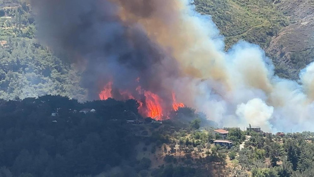 Hatay’da büyük orman yangını! Orman yangını evlere sıçradı, bahçeyi temizlerken ormanı yaktı - Resim: 1