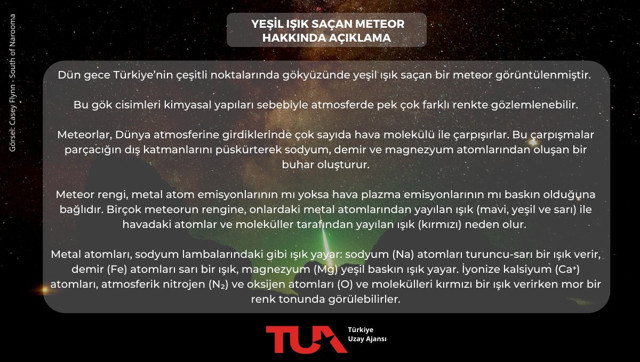 İstanbul'da yeşil meteoru görenler dehşete kapıldı! Sırrı ortaya çıktı - Resim: 0