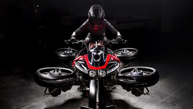 Hem karada hem de havada gidebilen motosikletten yeni görüntüler - Resim: 0