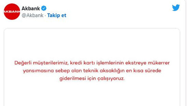 Akbank'tan 'Kredi kartlarında mükerrer işlem' açıklaması! Hacklendi mi? - Resim: 0