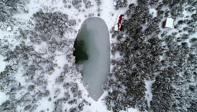 Trabzon'da  Limni Gölü kar güzelliğiyle büyülüyor - Resim: 4