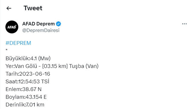 AFAD şiddetini duyurdu: Van'da korkutan deprem! - Resim: 0