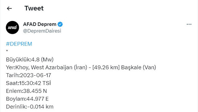 İran'da korkutan deprem! Van'da hissedildi: AFAD şiddetini açıkladı! - Resim: 0
