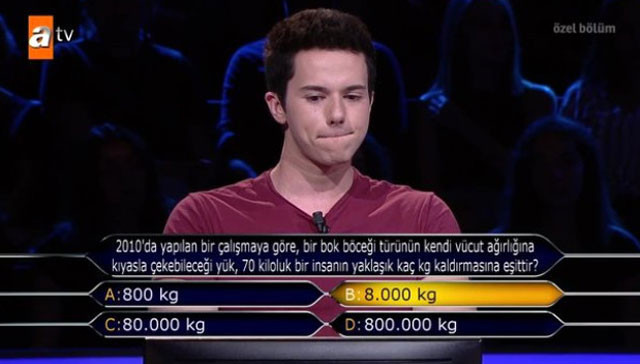 Kim Milyoner Olmak İster'de herkesi şaşırtan bok böceği sorusu - Resim: 4