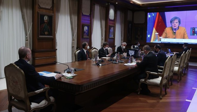 Cumhurbaşkanı Erdoğan, Almanya Başbakanı Angela Merkel ile görüştü - Resim: 0