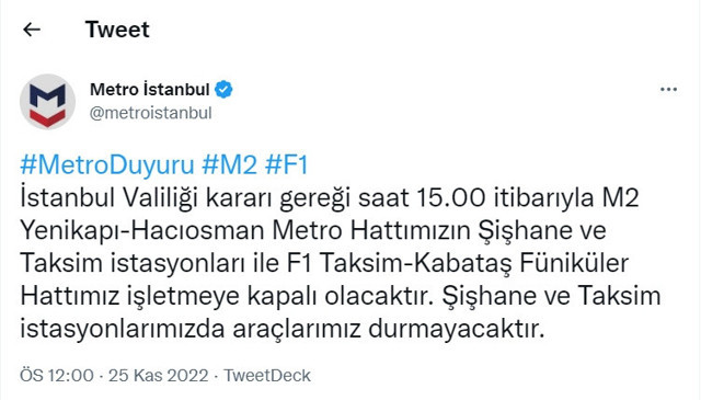 Metro kullanan İstanbullular dikkat: İki metro durağı kapatıldı! - Resim: 0
