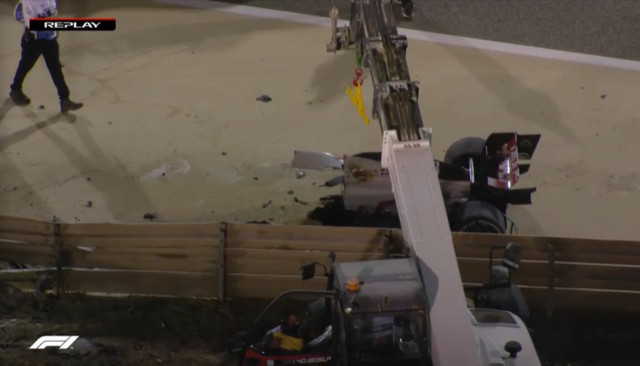 Formula 1 Bahreyn GP'de Haas sürücüsü Grosjean'ın korkunç kazası - Resim: 2