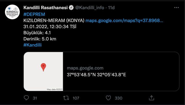 Konya'da deprem oldu! Meram merkezli depremin büyüklüğünü AFAD açıkladı - Resim: 0