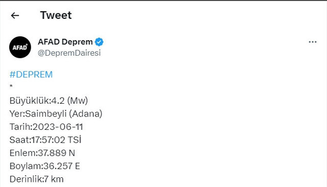 Adana'da korkutan deprem! AFAD şiddetini açıkladı - Resim: 0