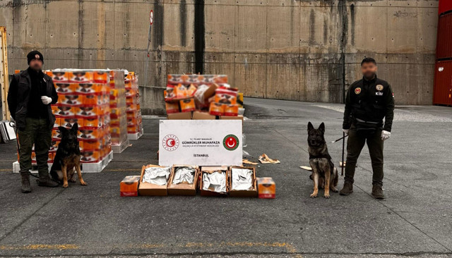 Ambarlı Limanı'nda 36 milyon liralık uyuşturucu ele geçirildi - Resim: 0