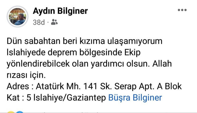 Aydın'dan görev yaptığı Gaziantep'e döner dönmez depremde hayatını kaybetti - Resim: 0